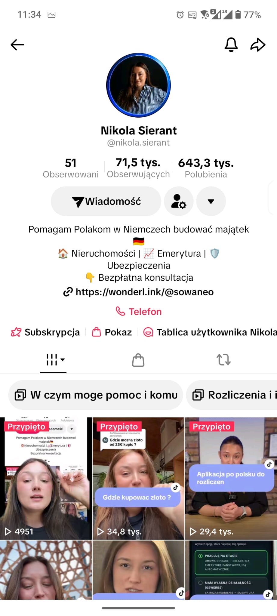 TikTok @nikola.sierant — Nikola Sierant
